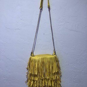 NWOT yellow purse with french